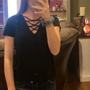 black shirt with cool design